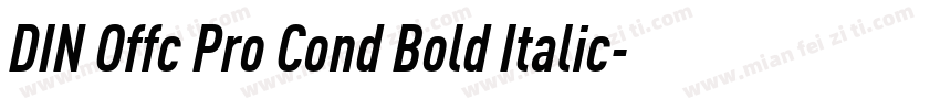 DIN Offc Pro Cond Bold Italic字体转换